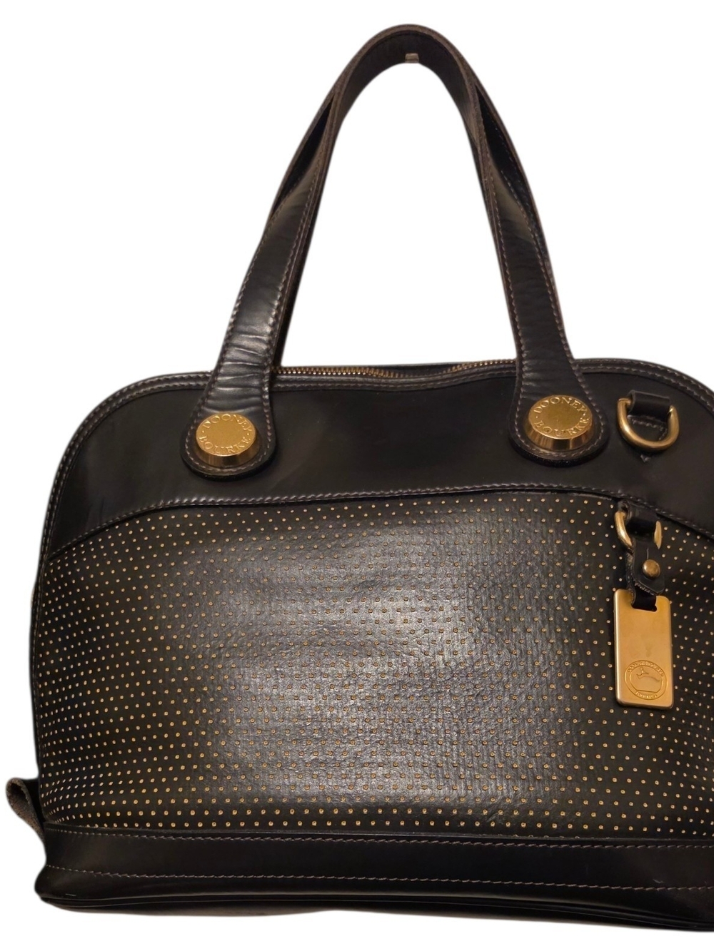 Dooney and Bourke Black Structured Dome Tote Bag